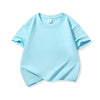 Light blue classic cotton crew neck t-shirt for kids