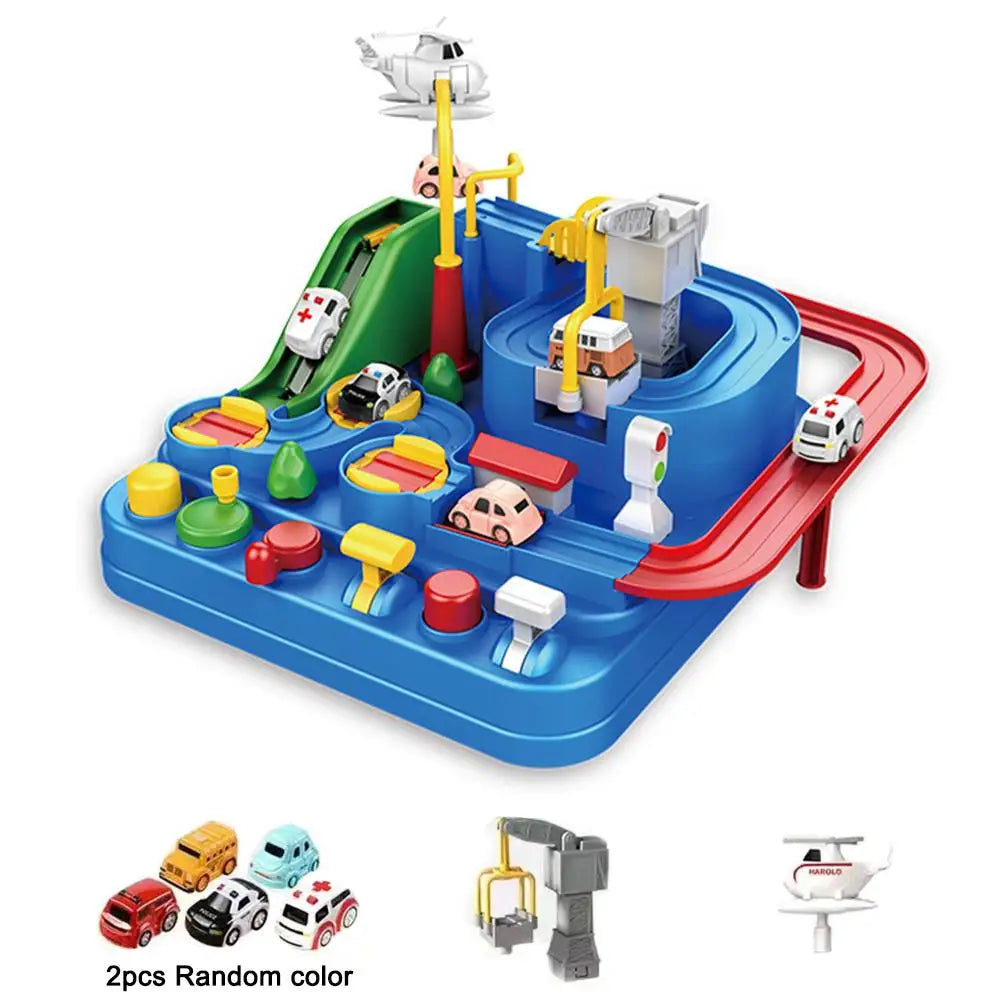 Interactive Racing Rail Car Adventure Track Toy