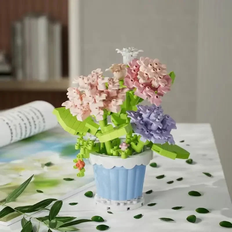 DIY Mini Flower Building Block Kit – Everlasting Desktop Decor