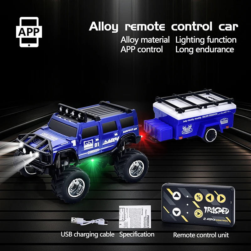 Mini 1:64 Scale Remote Control Off-Road Truck - Dual-Mode with Cruise Control