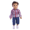 Bear Print Casual Outfit for 43 cm Baby Dolls