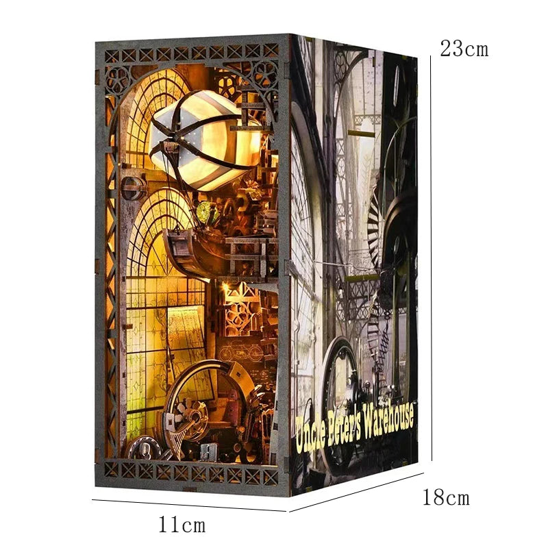 DIY Book Nook Kit – Magic House Wooden 3D Puzzle Bookshelf Insert