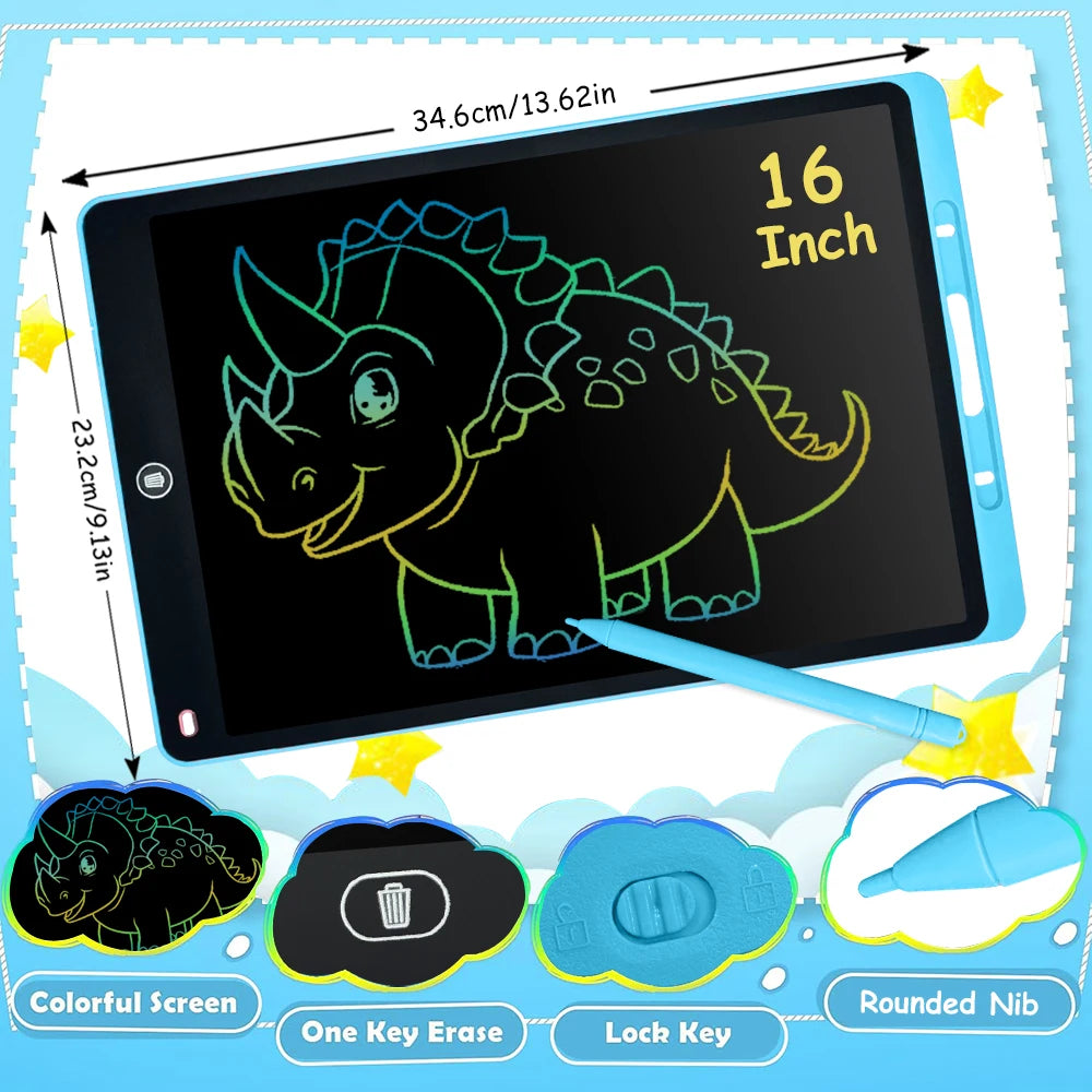 LCD Writing Tablet for Kids – Reusable Drawing Board with Stylus