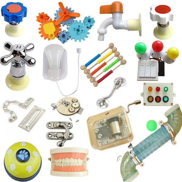 Montessori DIY Busy Board Accessory Kit for Toddlers