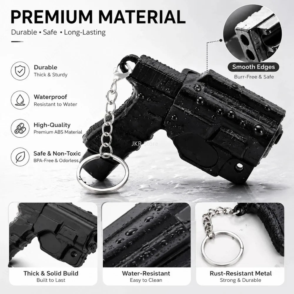 Mini Pistol Keychain – Eco-Friendly Party Favor