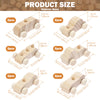Set of wooden race cars in various sizes and colors for kids craft activity