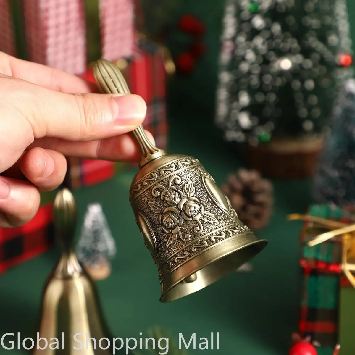 Classic Brass Hand Bell for Service, Weddings & Home Decor