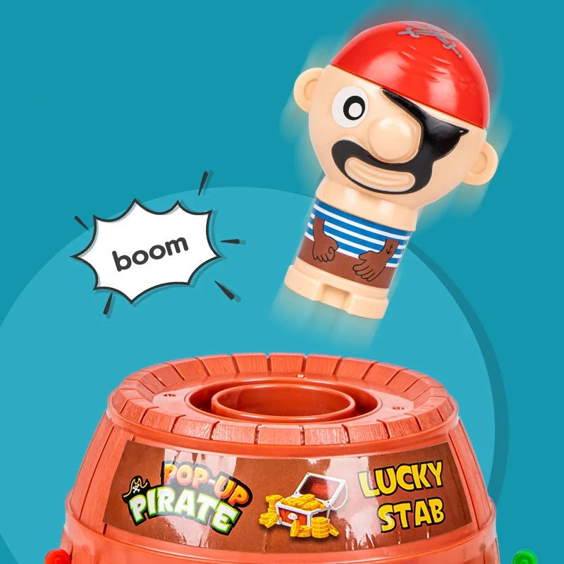 Pirate Jumping Board Game — Lucky Barrel Action Game for Family Fun
