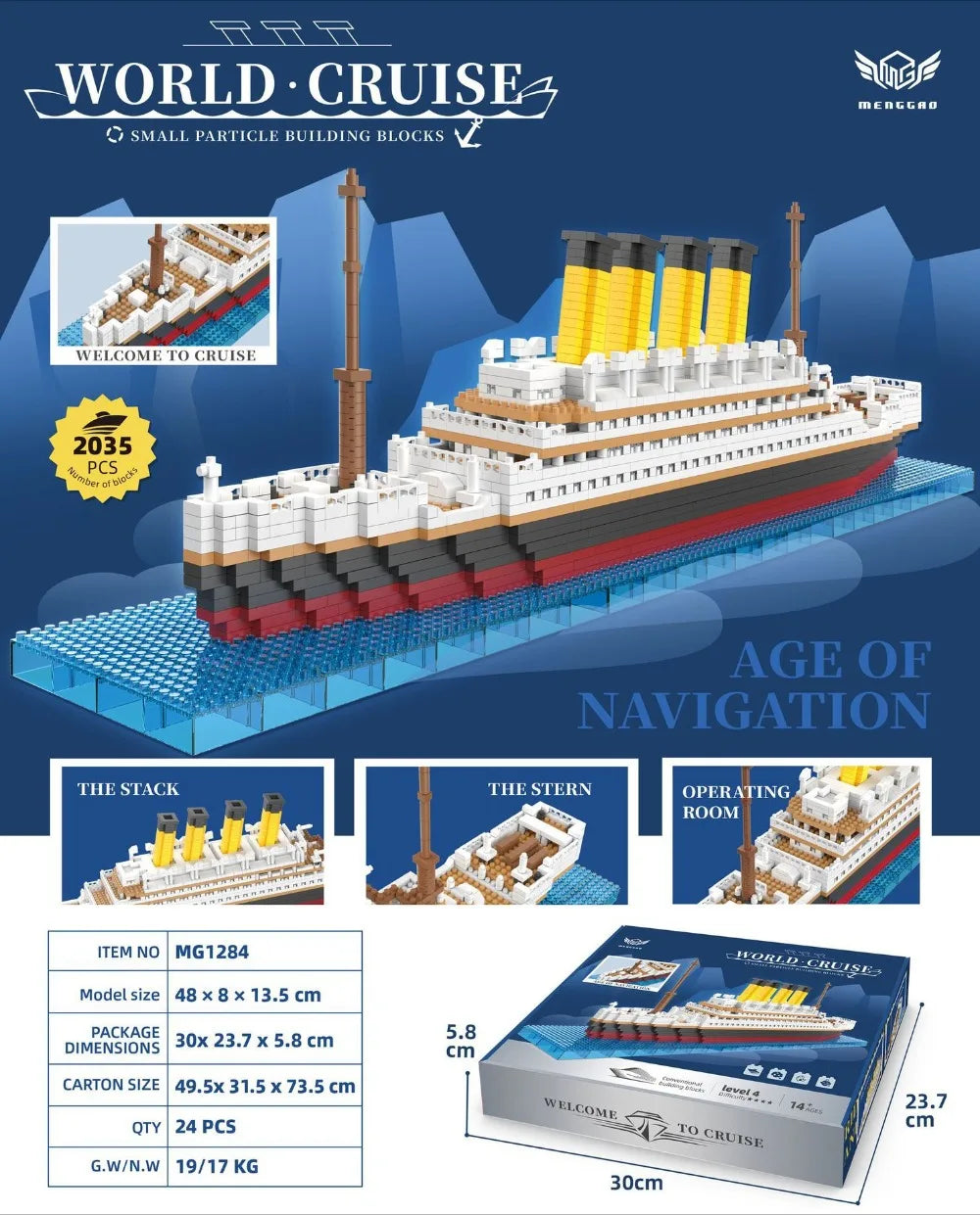 Titanic Cruise Ship Model Building Blocks Set