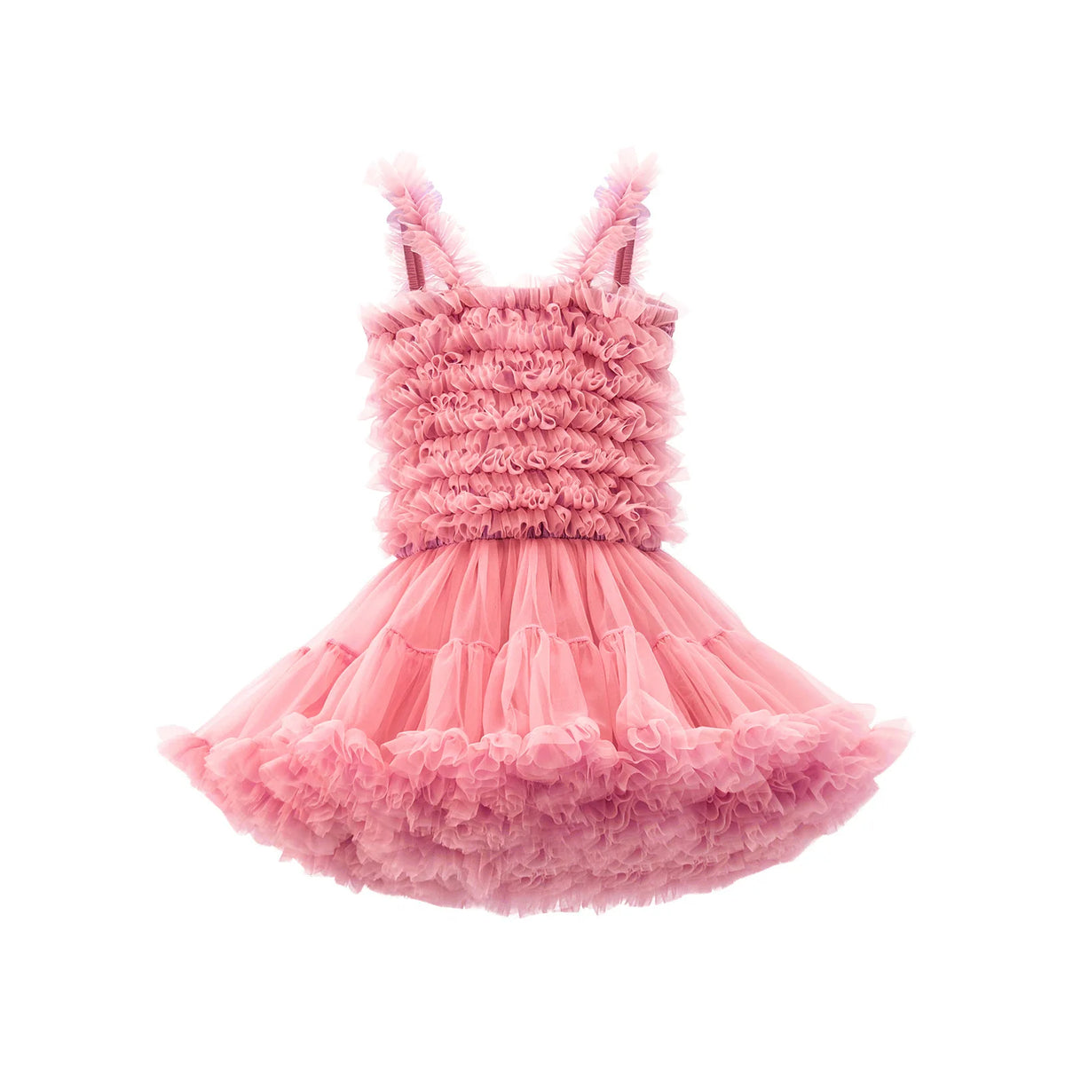 Children's Princess Tutu Dress with Ruffled Ball Gown Design