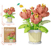 Building Block Flower Pot Set – Roses, Sunflowers & Carnations
