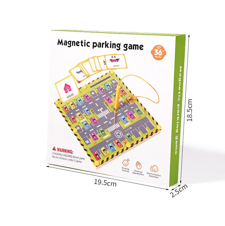Magnetic Alphabet Maze Wooden Letter Puzzle – Parking Lot Theme