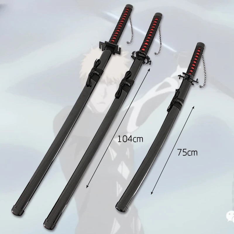 Kurosaki Ichigo Tensa Zangetsu Wooden Katana Prop Replica