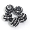 Sparkling Two-Tone Striped Resin Beads (20mm, Set of 5)