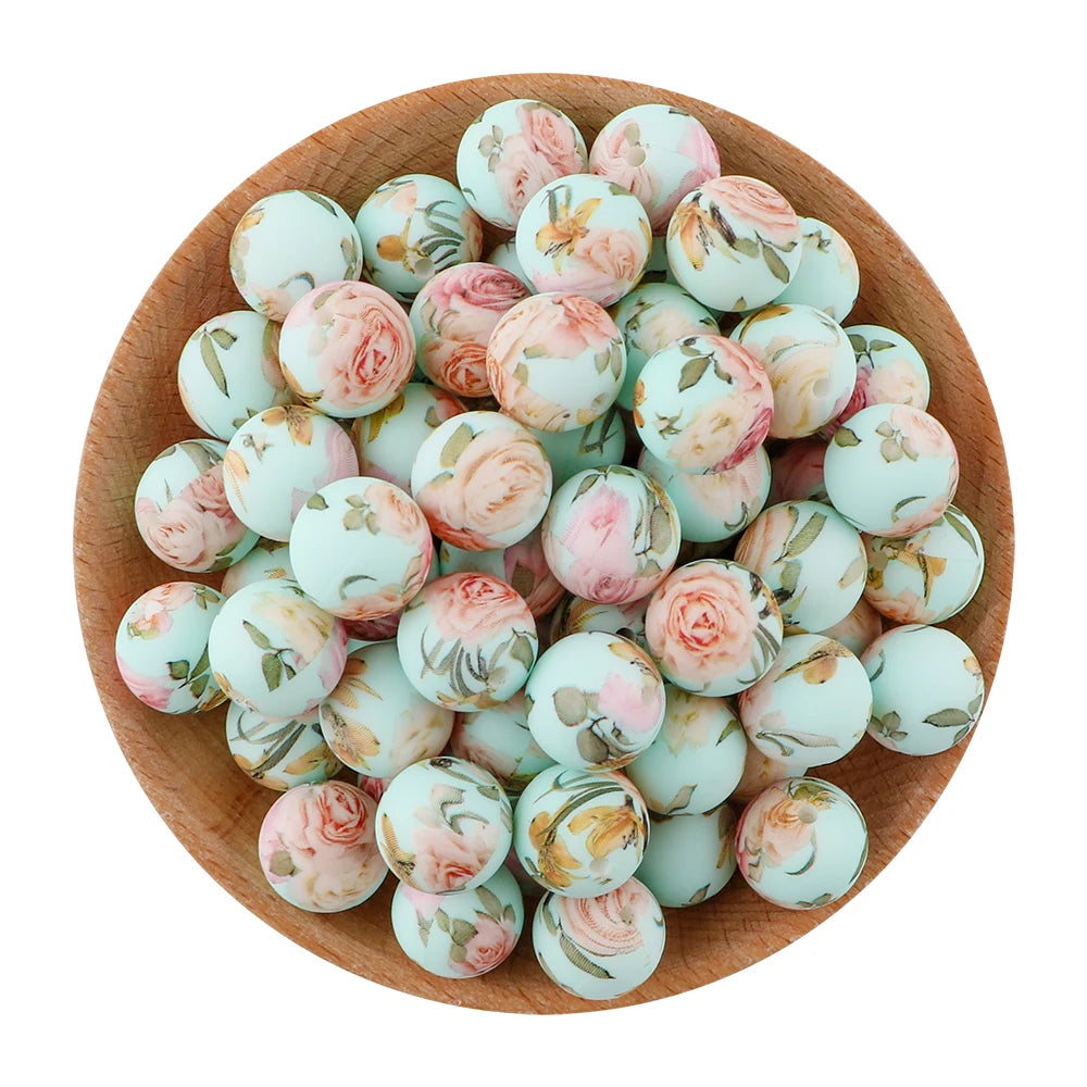 Pink Silicone Round Beads for DIY Jewelry Making