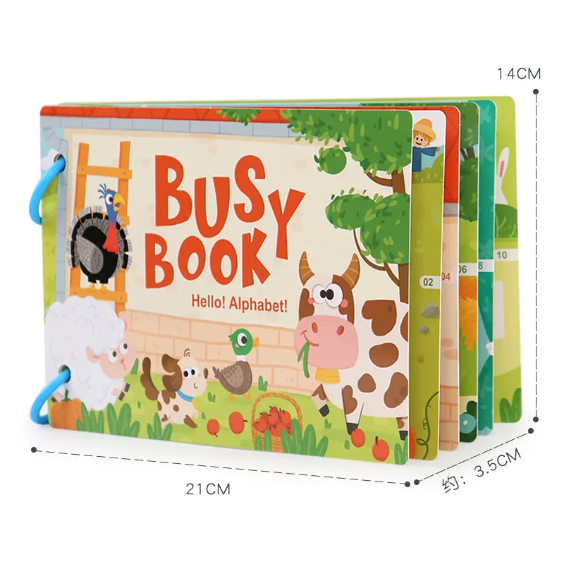 Montessori Toddler Busy Book with Matching Games