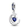 925 Sterling Silver Heart Charm Beads for Bracelets and Necklaces