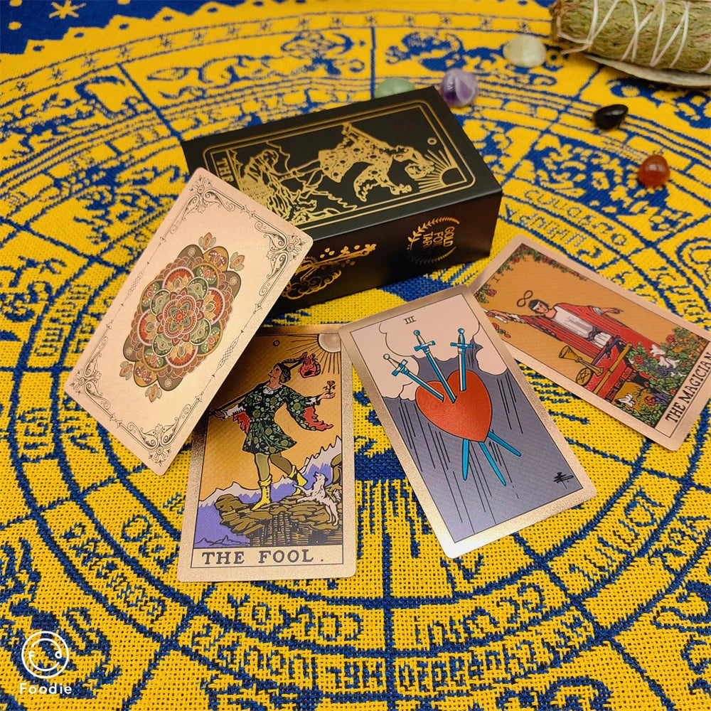 Gold Foil Rider Waite Tarot Deck