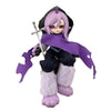 A 1/12 scale Lunar-themed posable doll blind box featuring purple hair, dark clothing, and a sword accessory.