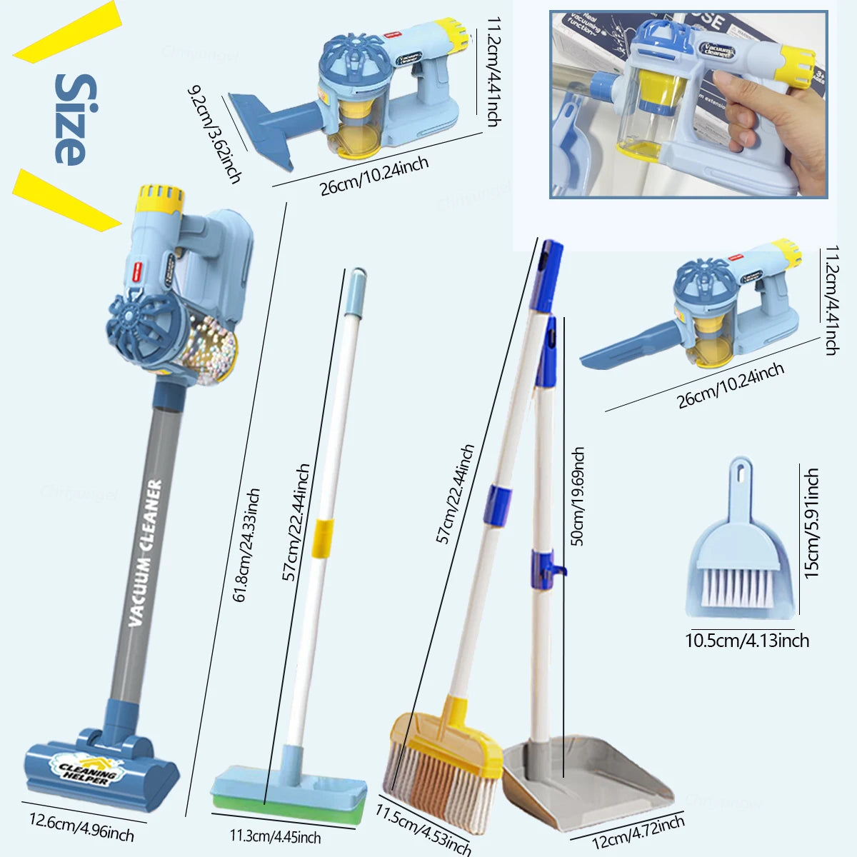 Kids Pretend Play Vacuum Cleaner Toy Set