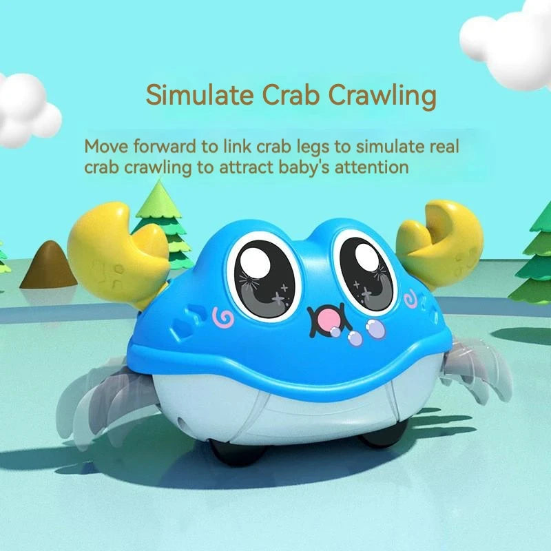 Crawling Crab Tummy Time Toy with Music and Motion