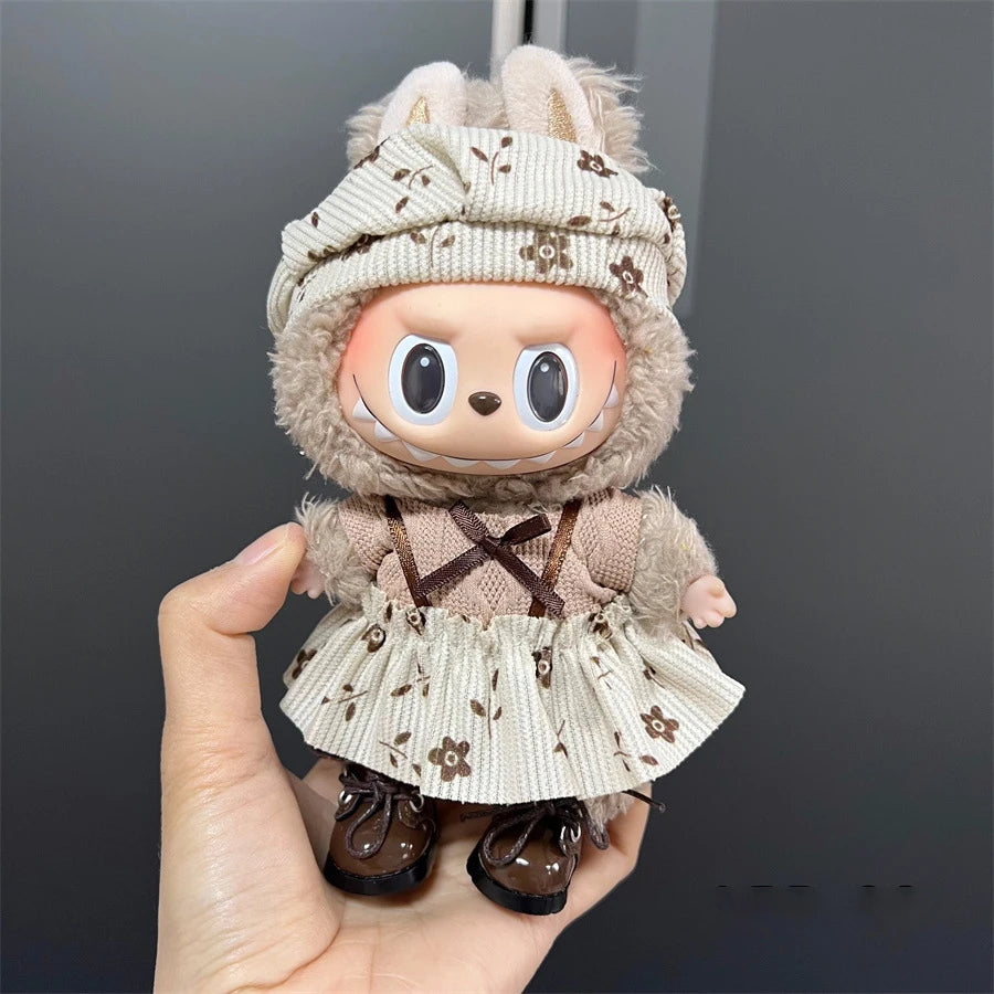 Fashion Doll Outfit Set for 15/17cm Labubu Figures