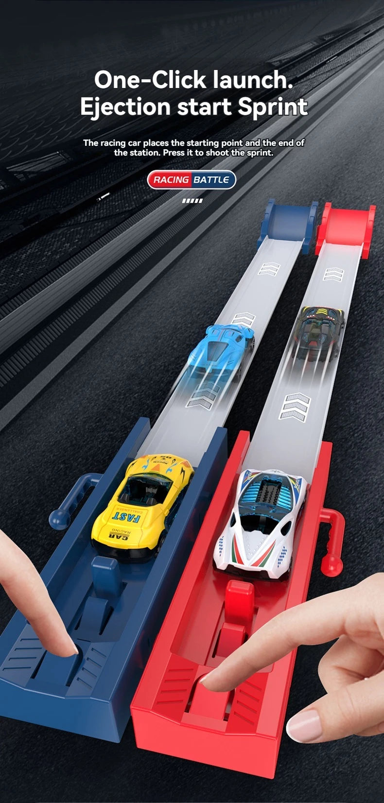 DIY Catapult Racing Car Track Set