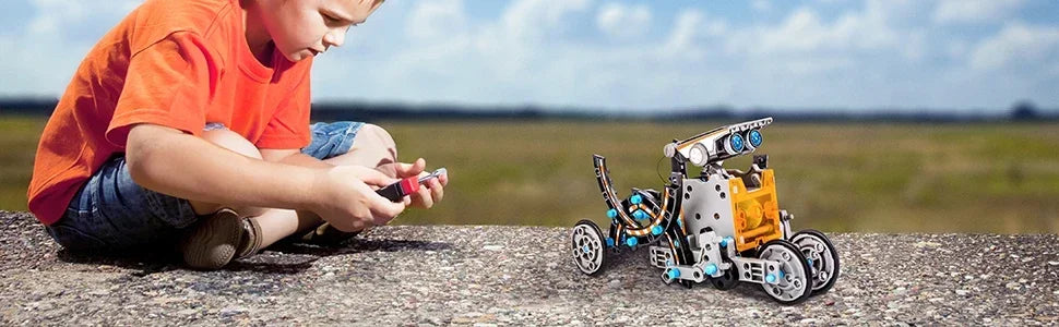 Solar-Powered 13-in-1 STEM Robot Building Kit for Kids 8+