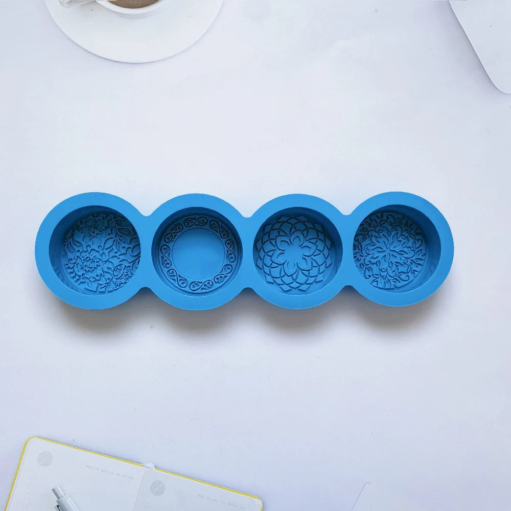 Floral Silicone Soap Mold Set for DIY Crafting