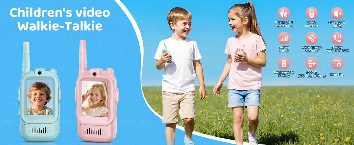 Kids Video Walkie-Talkies with Camera and Screen (2 Pack)