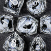 Cat Liquid Core Polyhedral Dice Set with Sharp Edges