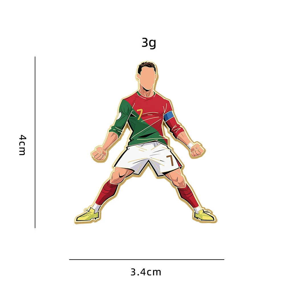 Cartoon Football Player No. 7 Enamel Pin
