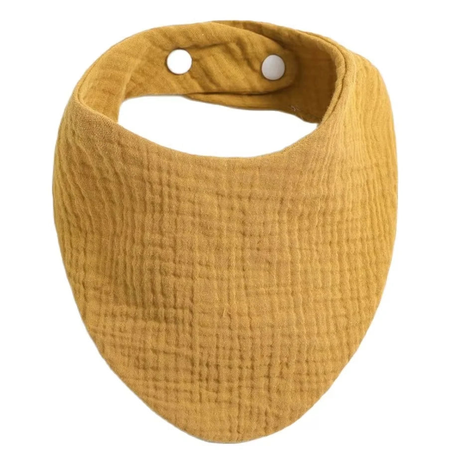 Soft Cotton Muslin Baby Bibs with Absorbent Gauze