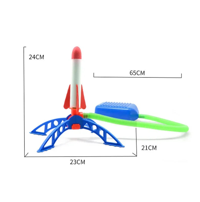 Glowing Stomp Rocket Launcher for Kids – Outdoor Step-to-Launch Toy with Soft Foam Tip