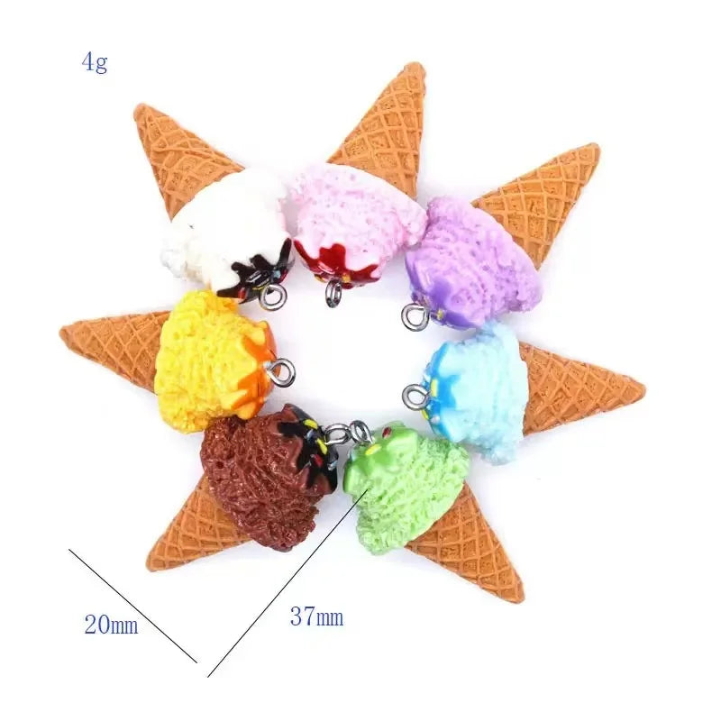 A collection of colorful, fluffy sunflower charms in various shades of pink, yellow, and blue.