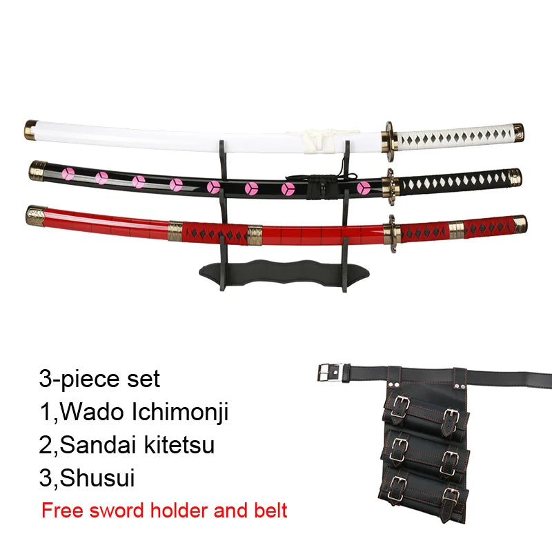 One Piece Roronoa Zoro Bamboo Katana Cosplay Sword