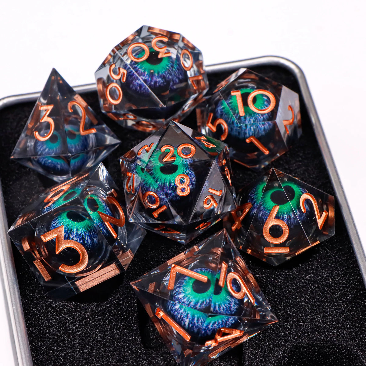 Resin Polyhedral Dice Set for Tabletop Gaming