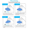 Instructions for four ways to fly a Magic LED Flying Orb Boomerang Ball: Circle round, low altitude, dive, or suspension play