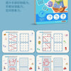 A set of reusable tracing workbooks for kids featuring various geometric shapes and lines for pen control practice.
