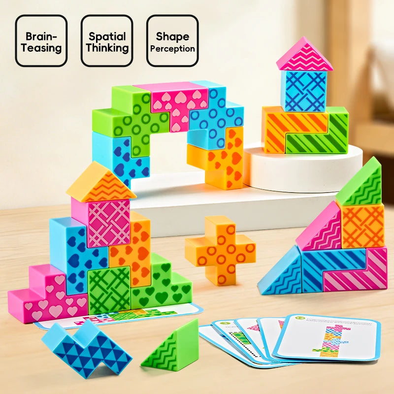 3D Logic Puzzle Building Blocks for Kids – STEM Learning & Fine Motor Skills