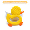 Adorable Duck Silicone Baby Teether with Clip