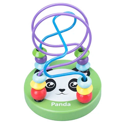Wooden Bead Maze Roller Coaster Toy for Toddlers