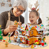 Gingerbread House Building Set with LED Lights – 3 Holiday Styles for Kids and Adults