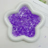 Purple iridescent acrylic ice strips filler for nail art and DIY crafts in a white mold