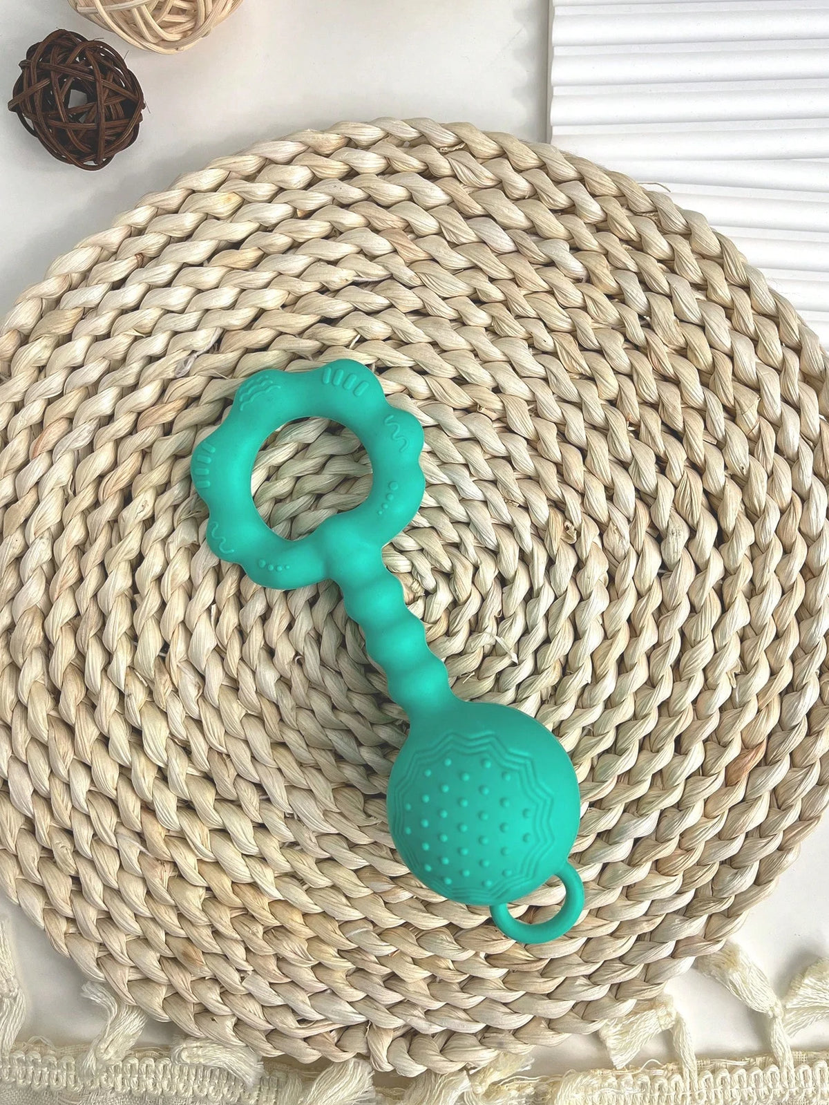 2-in-1 Silicone Rattle and Teether for Babies