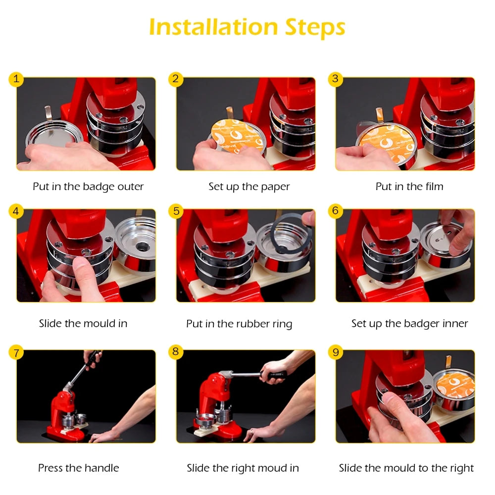 DIY Button Maker Supplies – Metal Pin Badge Parts Kit