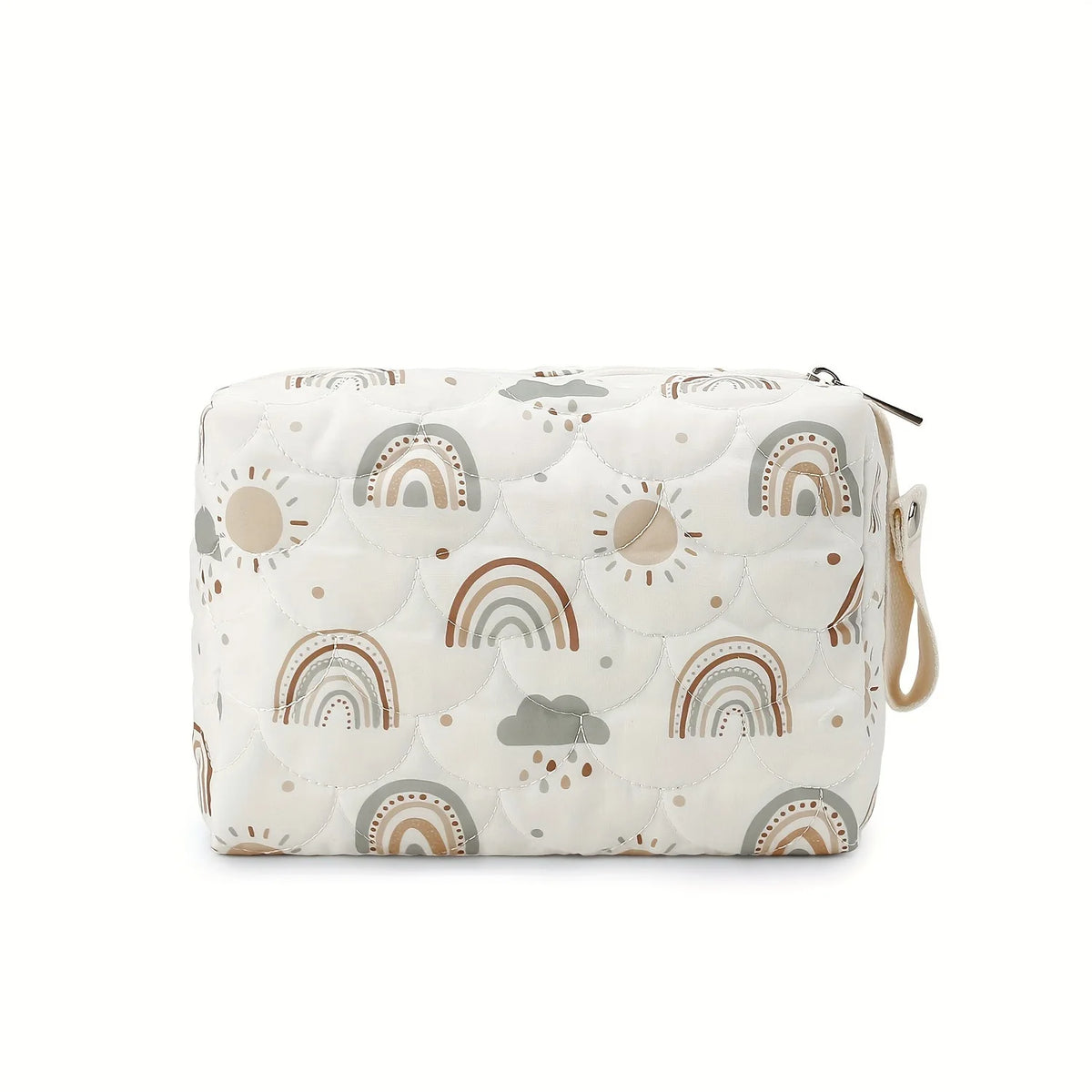 Rainbow Print Diaper Caddy Organizer with Wet/Dry Compartments