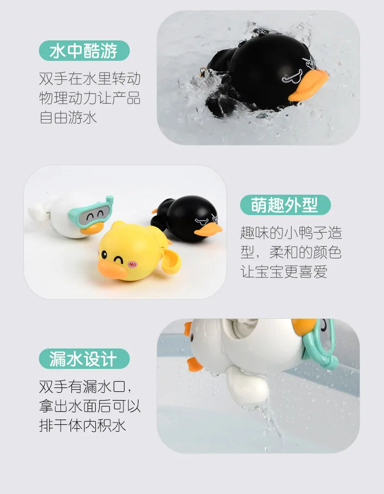Floating Wind-Up Bath Toys for Toddlers – Cute Animal Clockwork Water Play