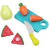 Pretend Play Food Cutting Set with Storage Basket for Kids