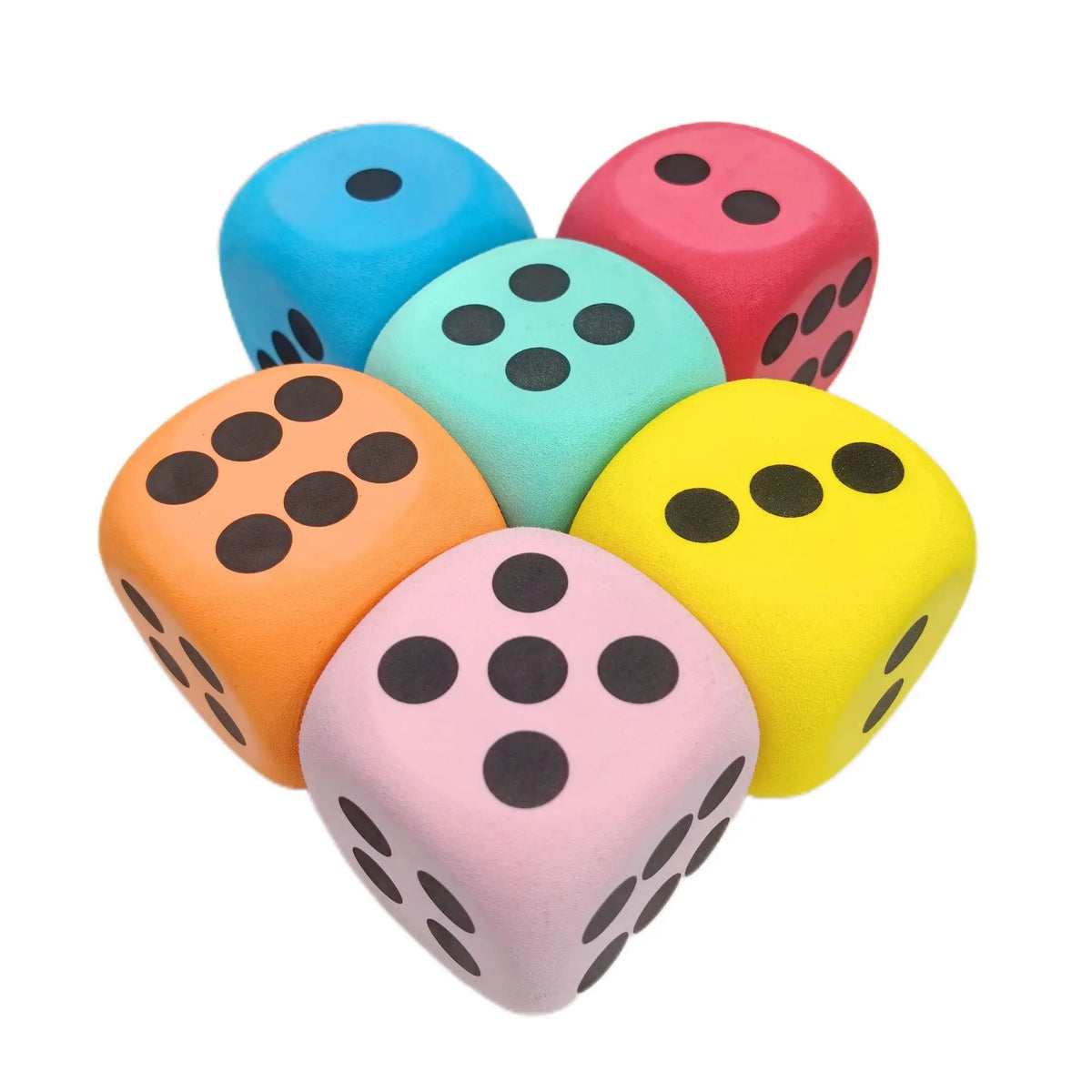 Soft Foam Dice Set for Games, Learning & Stress Relief